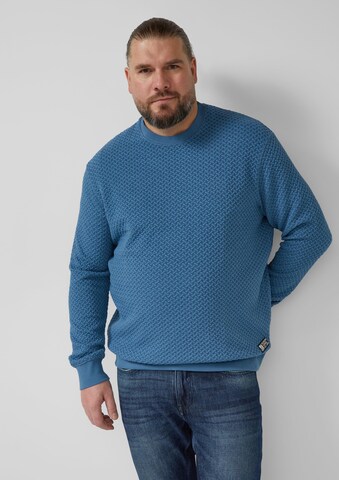 s.Oliver Sweatshirt in Blauw: voorkant