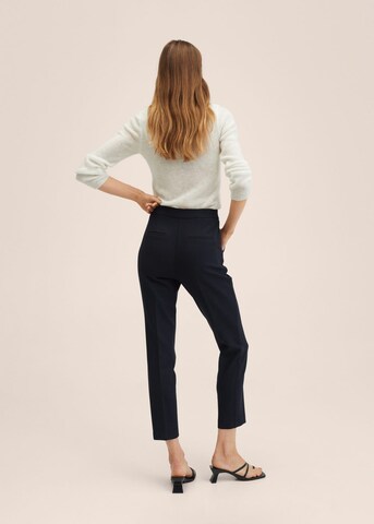 MANGO Slim fit Pants in Blue