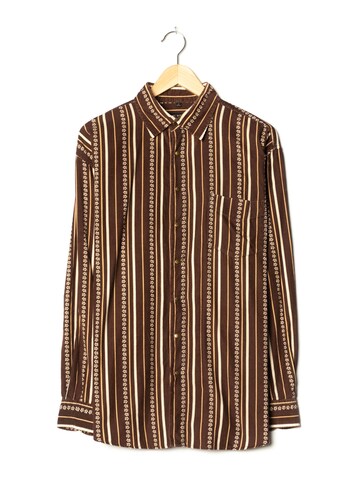 Le Frog Button Up Shirt in XXL in Brown: front