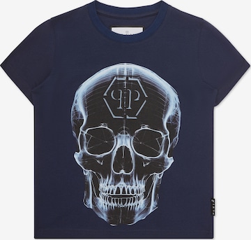 Philipp Plein Shirt 'Skull' in Blauw: voorkant