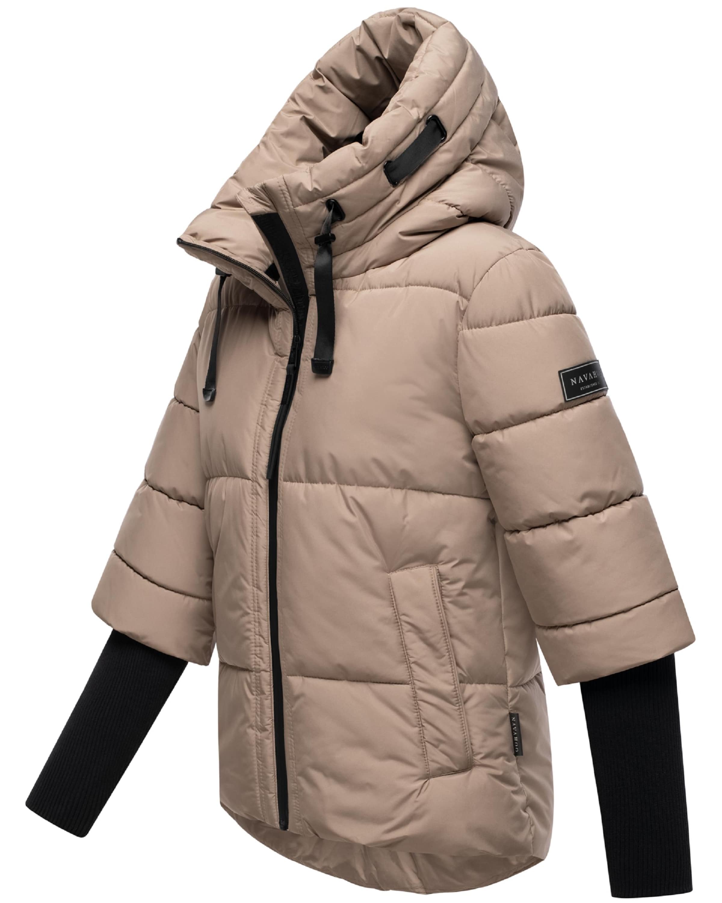 NAVAHOO Winter jacket 'Lotusherz XIV' in Brown