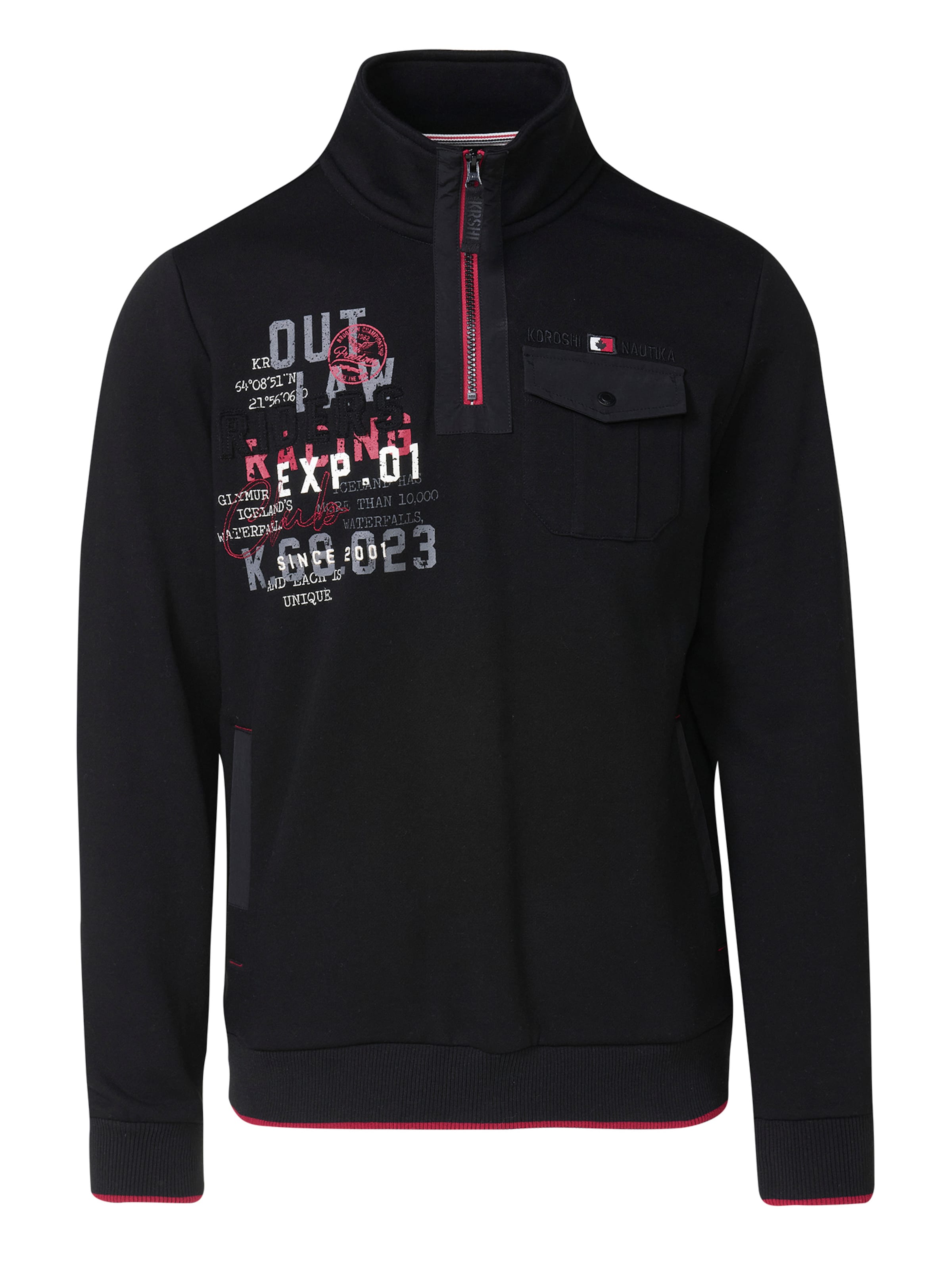 KOROSHISweater majica - crna boja: prednji dio