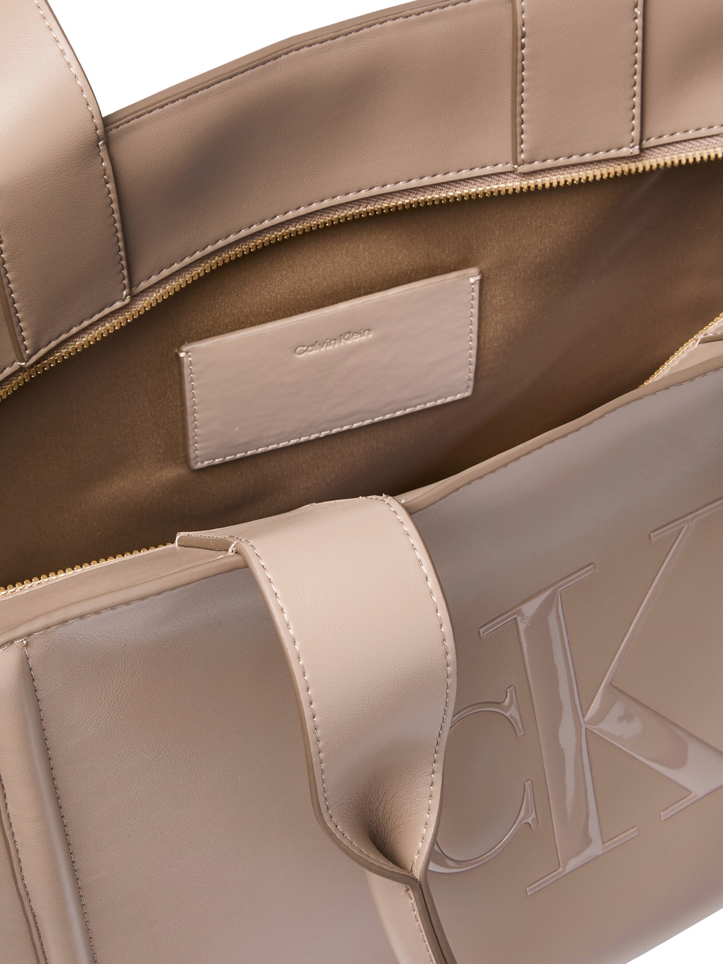 Calvin Klein "Чанта тип ""Shopper""" в сиво