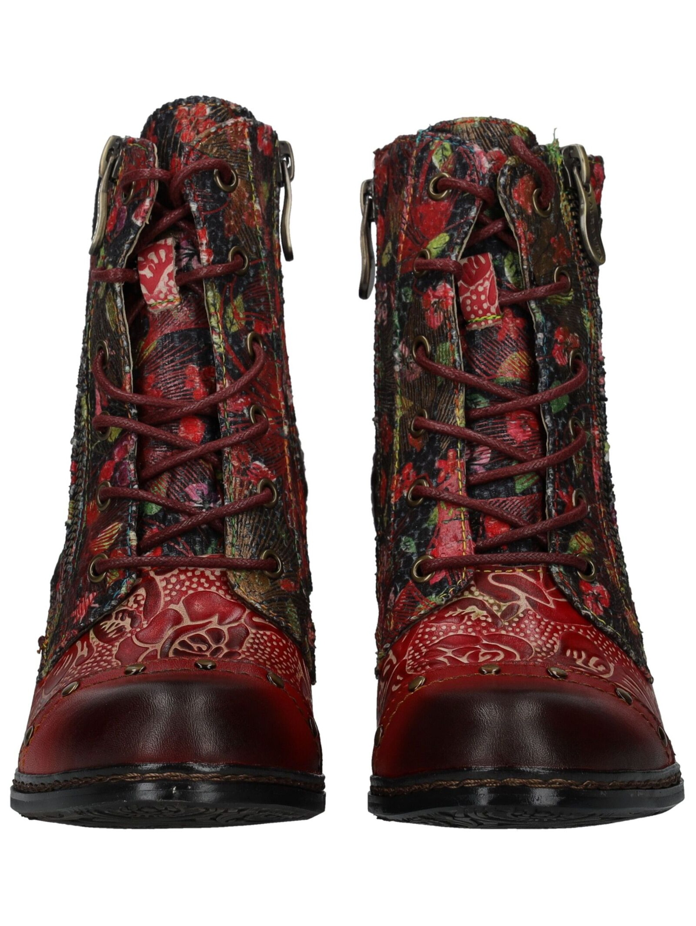 Bottines à lacets Laura Vita en rouge