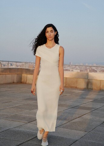 MANGO Strickkleid 'Parisi' in Weiß