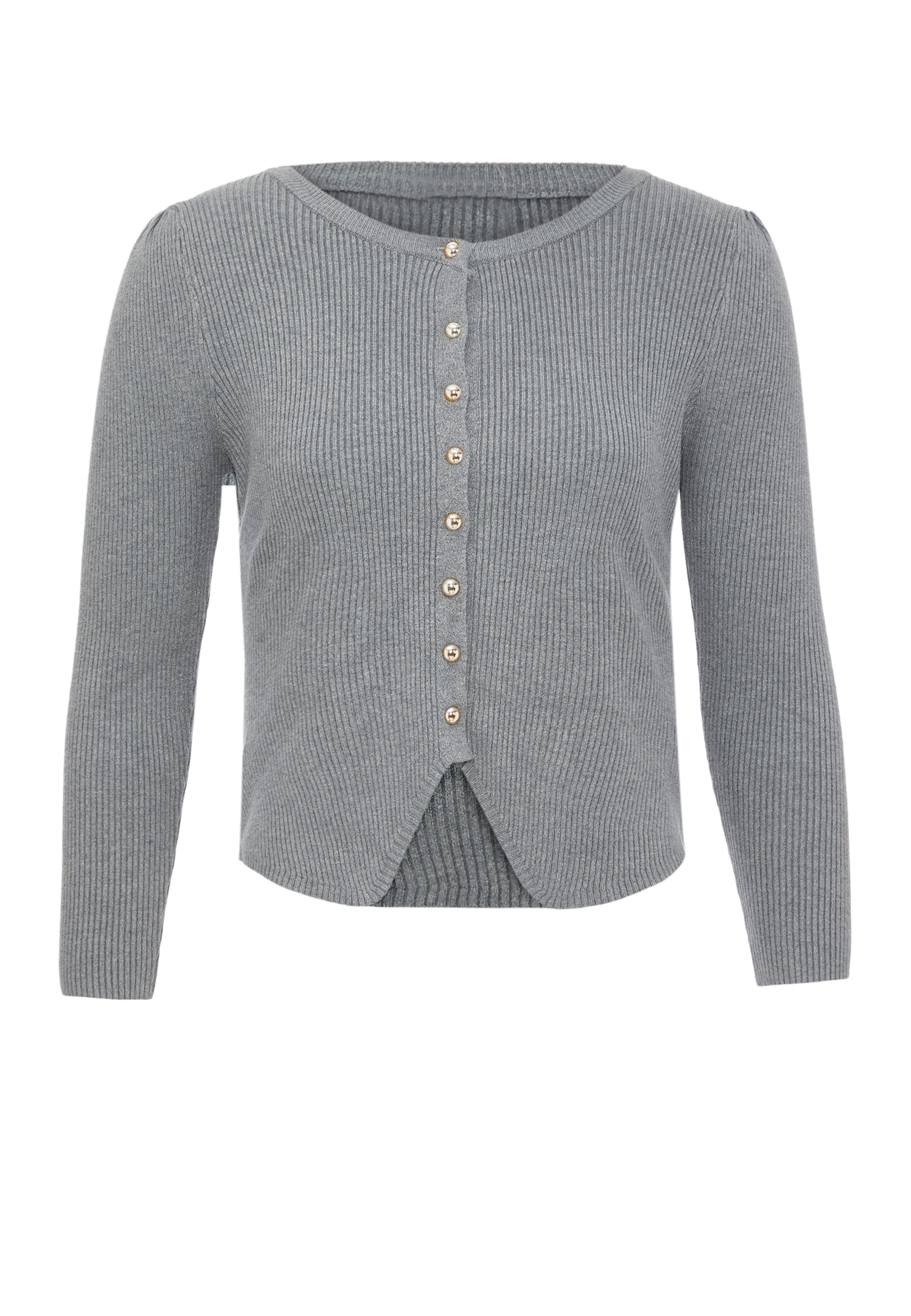 VERNOLE Knit cardigan in Grey: front
