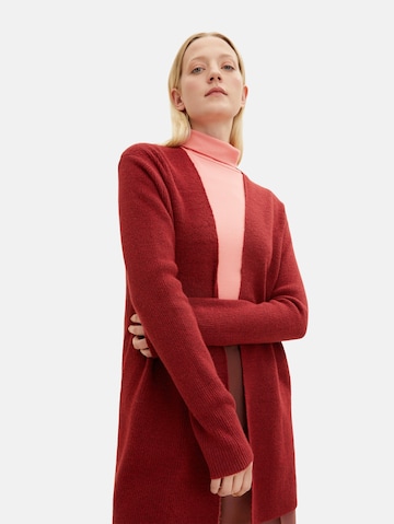 TOM TAILOR Knit Cardigan in Red