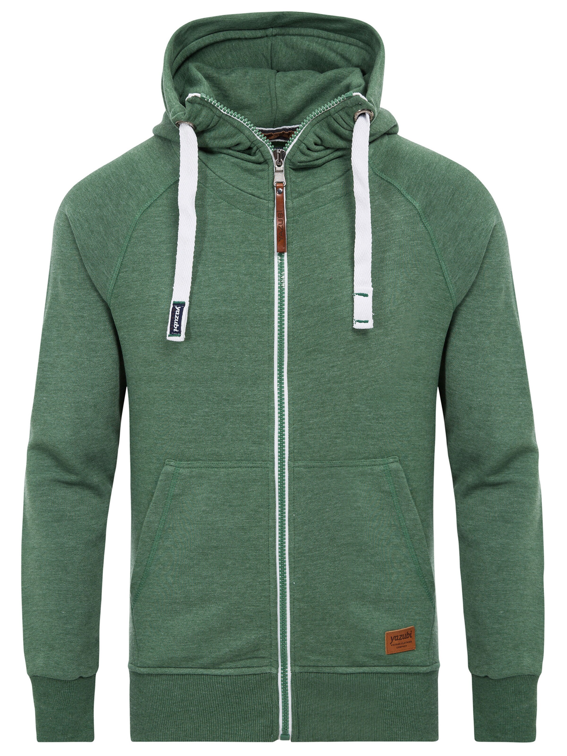 yazubi Zip-Up Hoodie 'Jacob' in Green