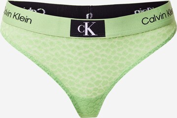 Calvin Klein Underwear Thong in Green: front