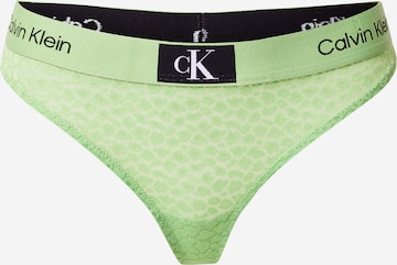 Calvin Klein Underwear Tanga – zelená: přední strana