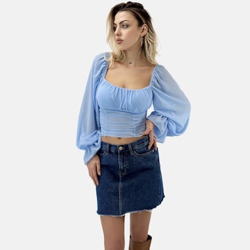 Elara Blouse in Blue: front