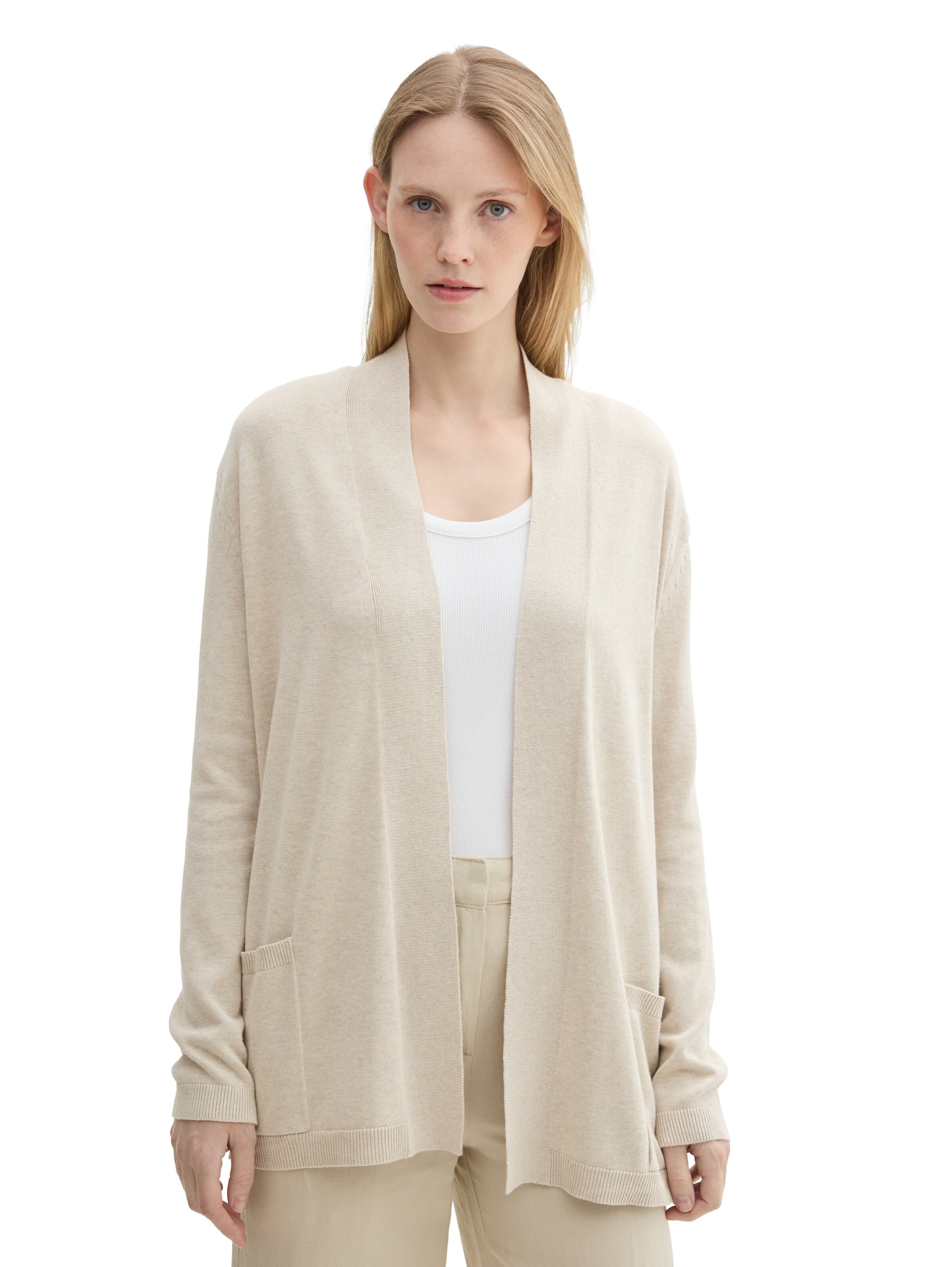 TOM TAILOR Cardigan i beige: forside