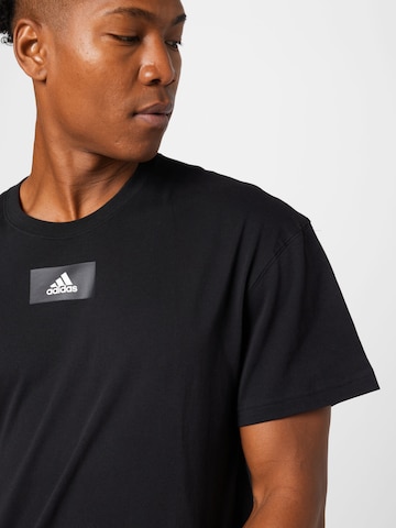 ADIDAS SPORTSWEAR Sportshirt 'Essentials Feelvivid Drop Shoulder' in Schwarz