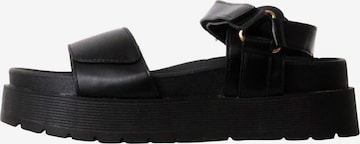 Super Mode - Sandalias 'Sandalen mit Keilabsatz und Klettverschluss von Joalice' en negro: frente