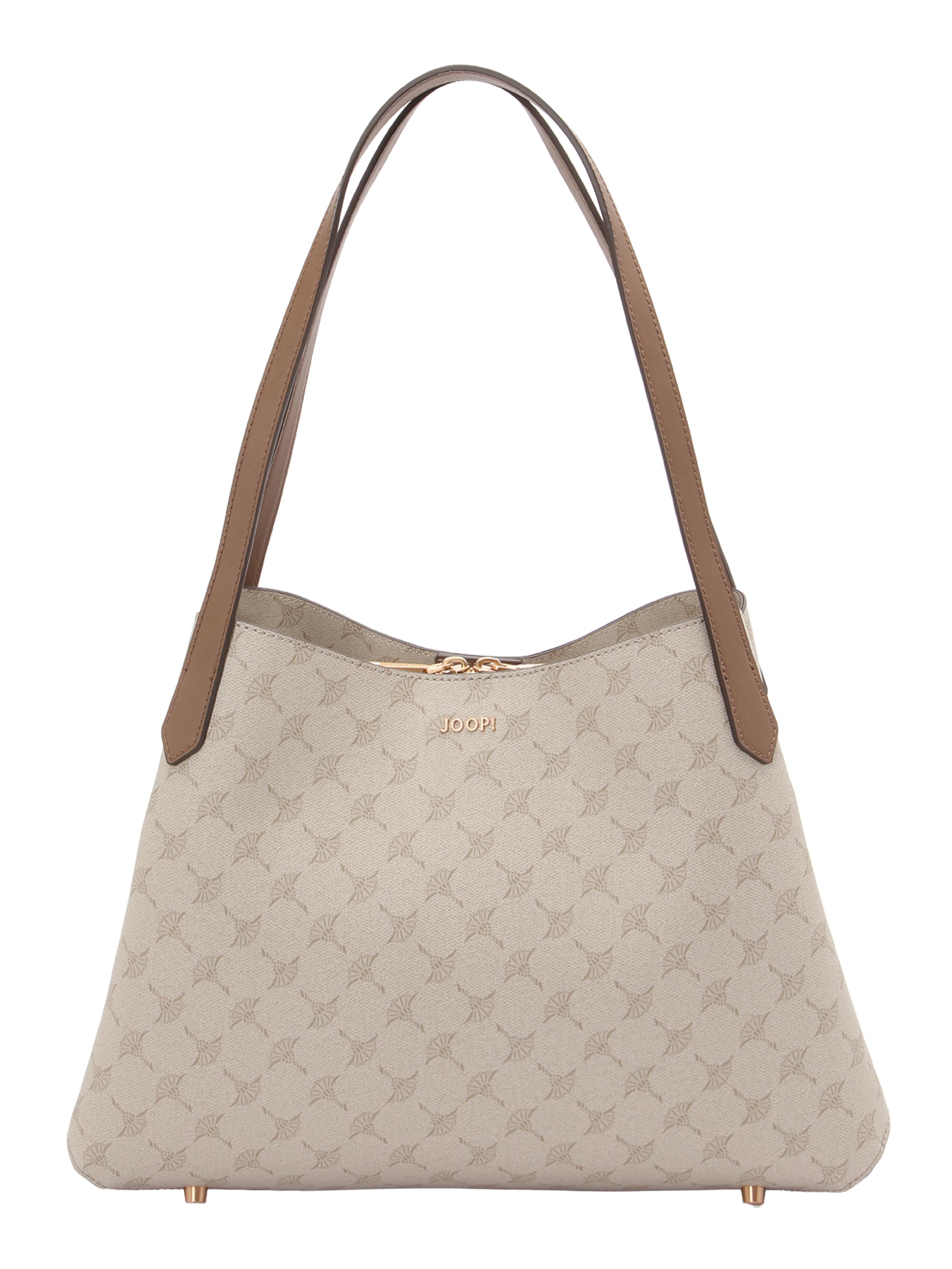 JOOP! Cabas 'Mazzolino Rahel' en marron / gris clair / gris foncé, Vue avec produit