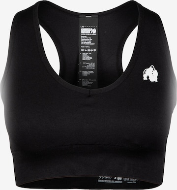 Reggiseno sportivo di Gorilla Wear in nero: frontale