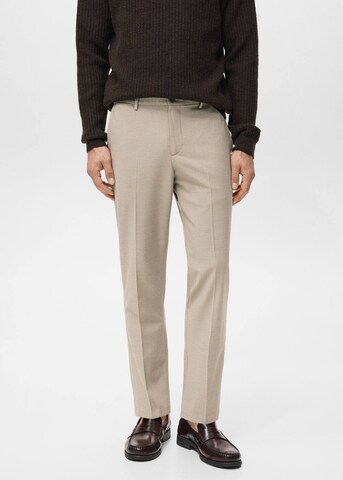 MANGO MAN Slimfit Hose 'Bologna' in Beige: Vorderseite