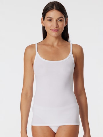 SCHIESSER Top ' Pure Rib ' in White: front