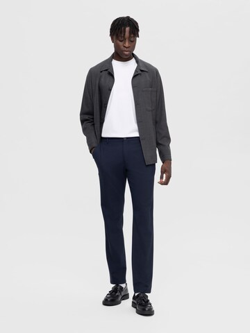 Coupe slim Pantalon chino 'Robert' SELECTED HOMME en bleu