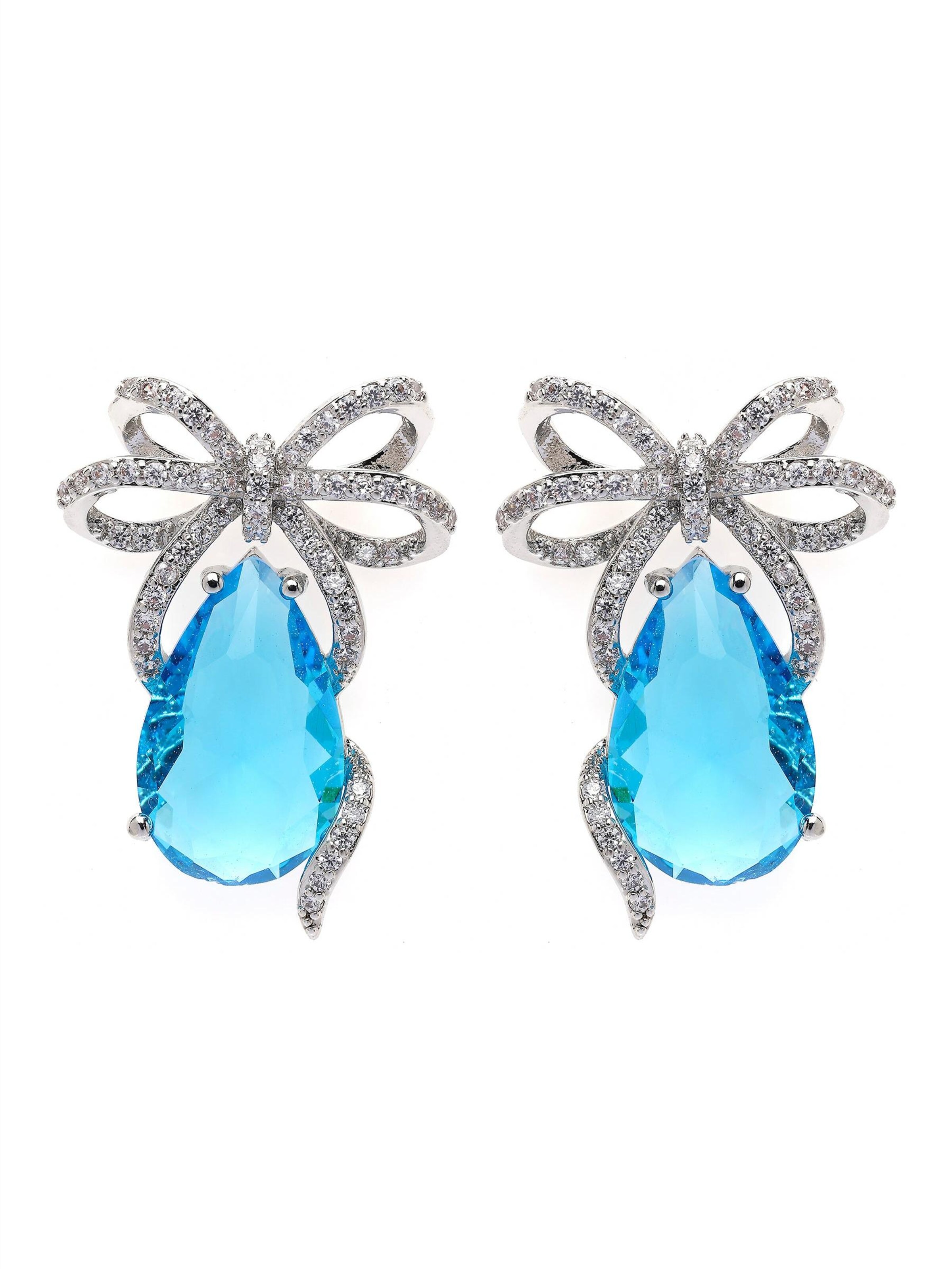 AVANT-GARDE PARIS - Pendientes 'Wandaa' en azul: frente