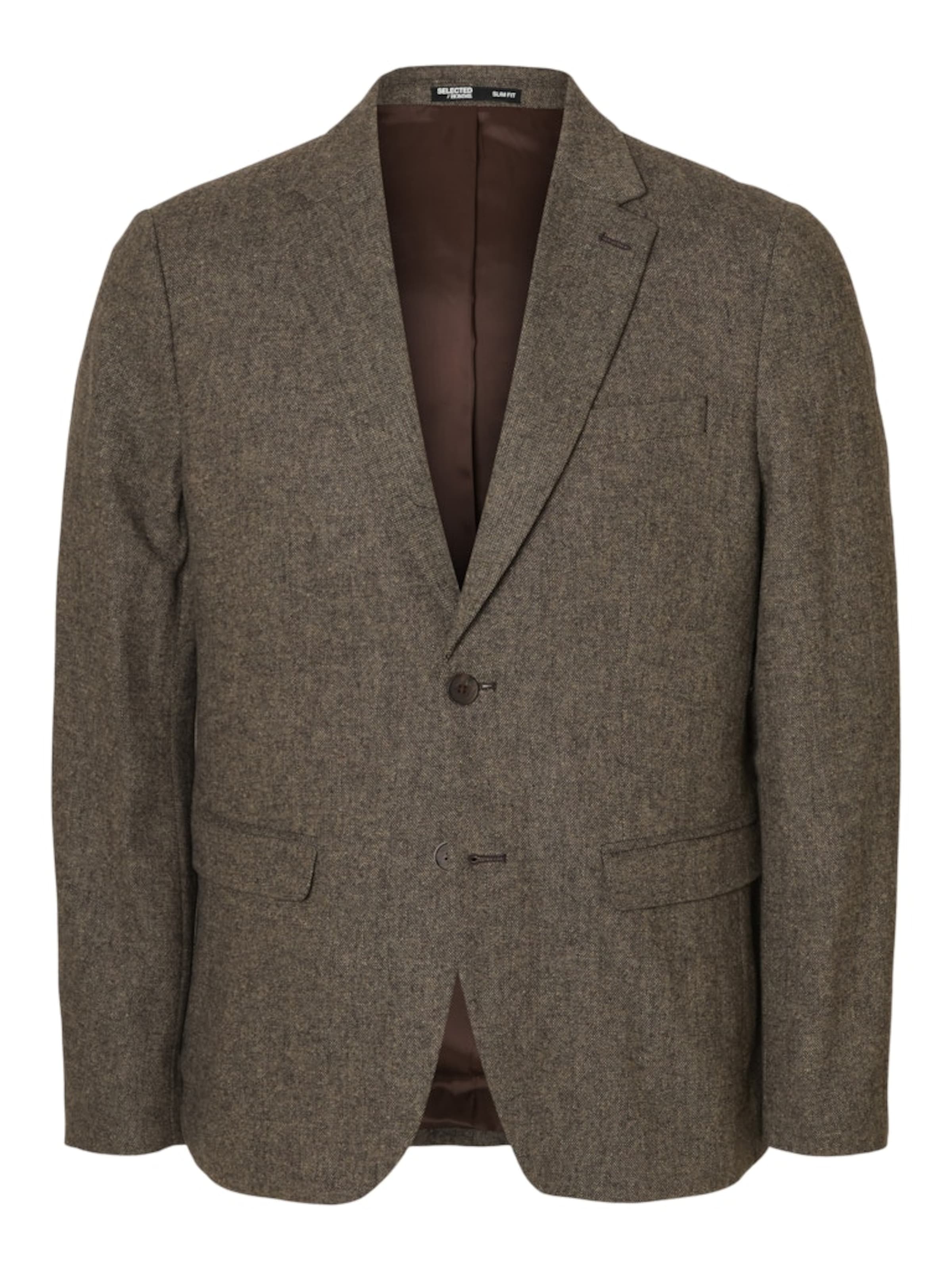 SELECTED Slim Fit Jakke 'SLHREED' i brun: forside