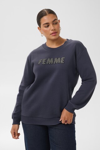 KAFFE CURVE Sweatshirt 'Malina' in Grijs: voorkant