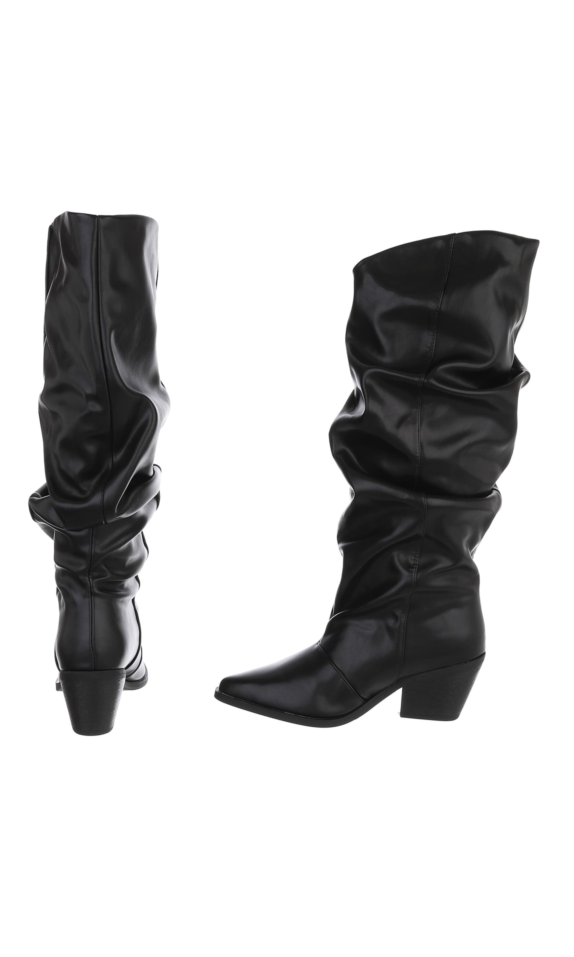 Ital-Design Cowboystiefel in Schwarz