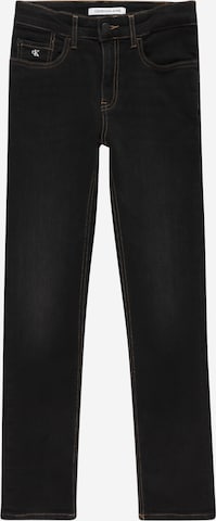 Calvin Klein Jeans Slimfit Jeans in Zwart: voorkant