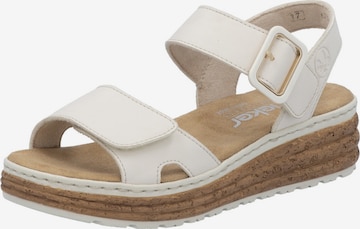 Rieker Sandalen met riem in Beige: voorkant