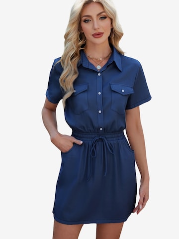 Yesfashion Sukienka koszulowa w kolorze niebieski