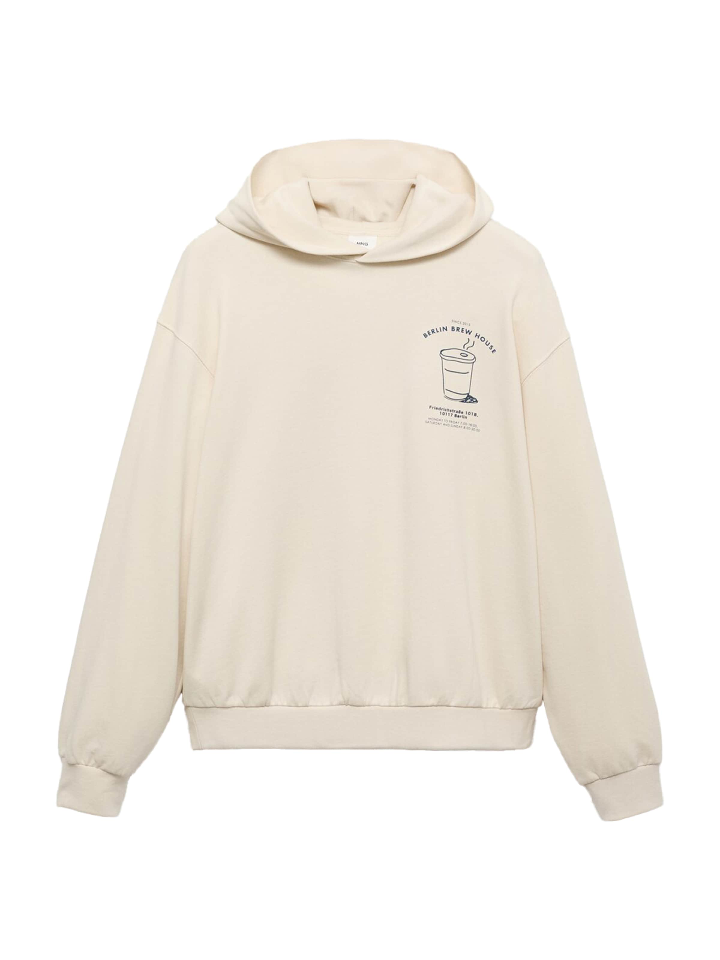 MANGO MAN Sweatshirt &#x27;Berlin&#x27; in Beige: voorkant