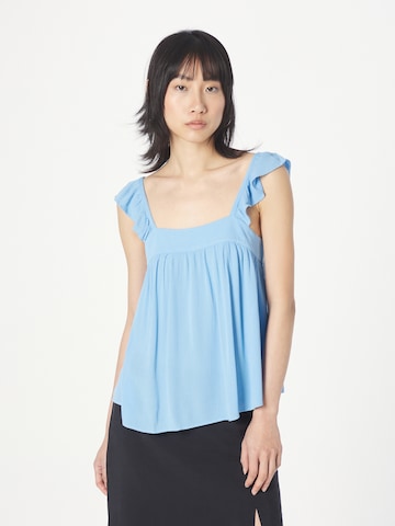 ICHI Blouse 'MARRAKECH' in Blauw: voorkant