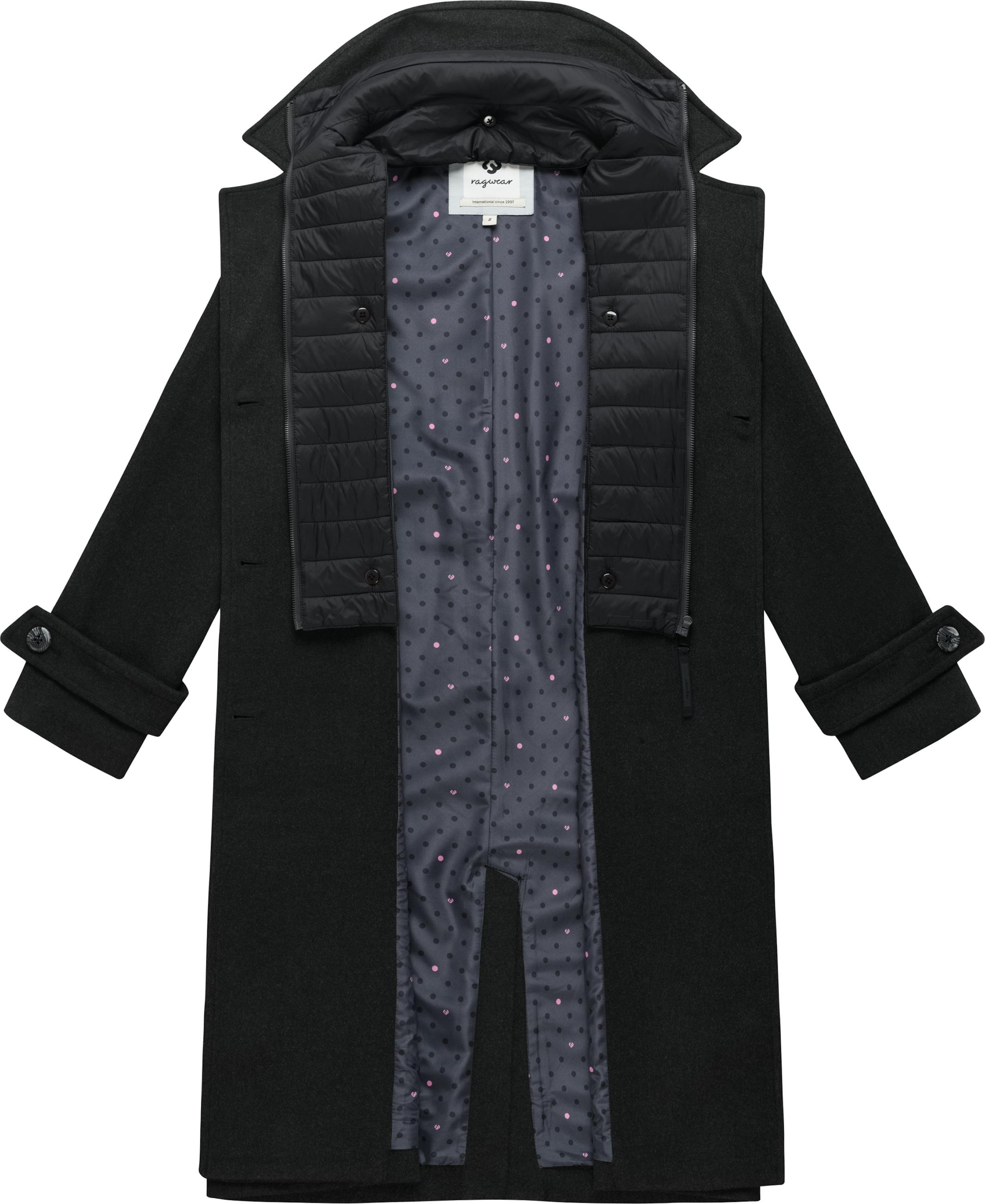 Manteau d’hiver 'Trenchie Felt Y' Ragwear en gris