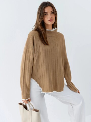 My fashion Sweter 'Pullover' w kolorze brązowy