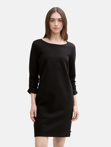 TOM TAILOR Jurk in Zwart: voorkant