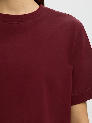 SELECTED T-Shirt 'SLFEssential' in Rot