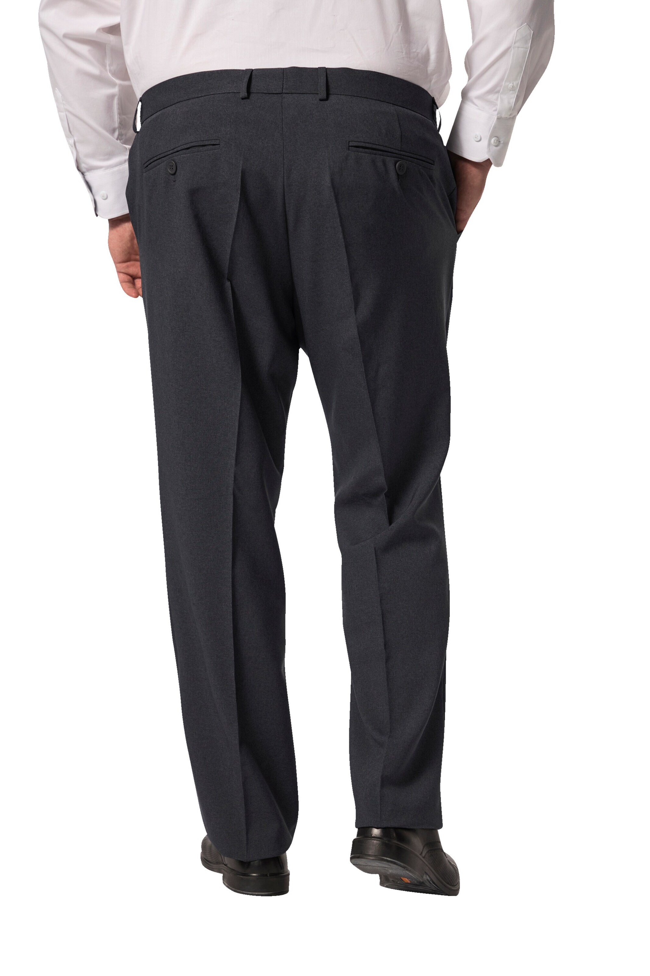 Men Plus Regular Pantalon in Grijs