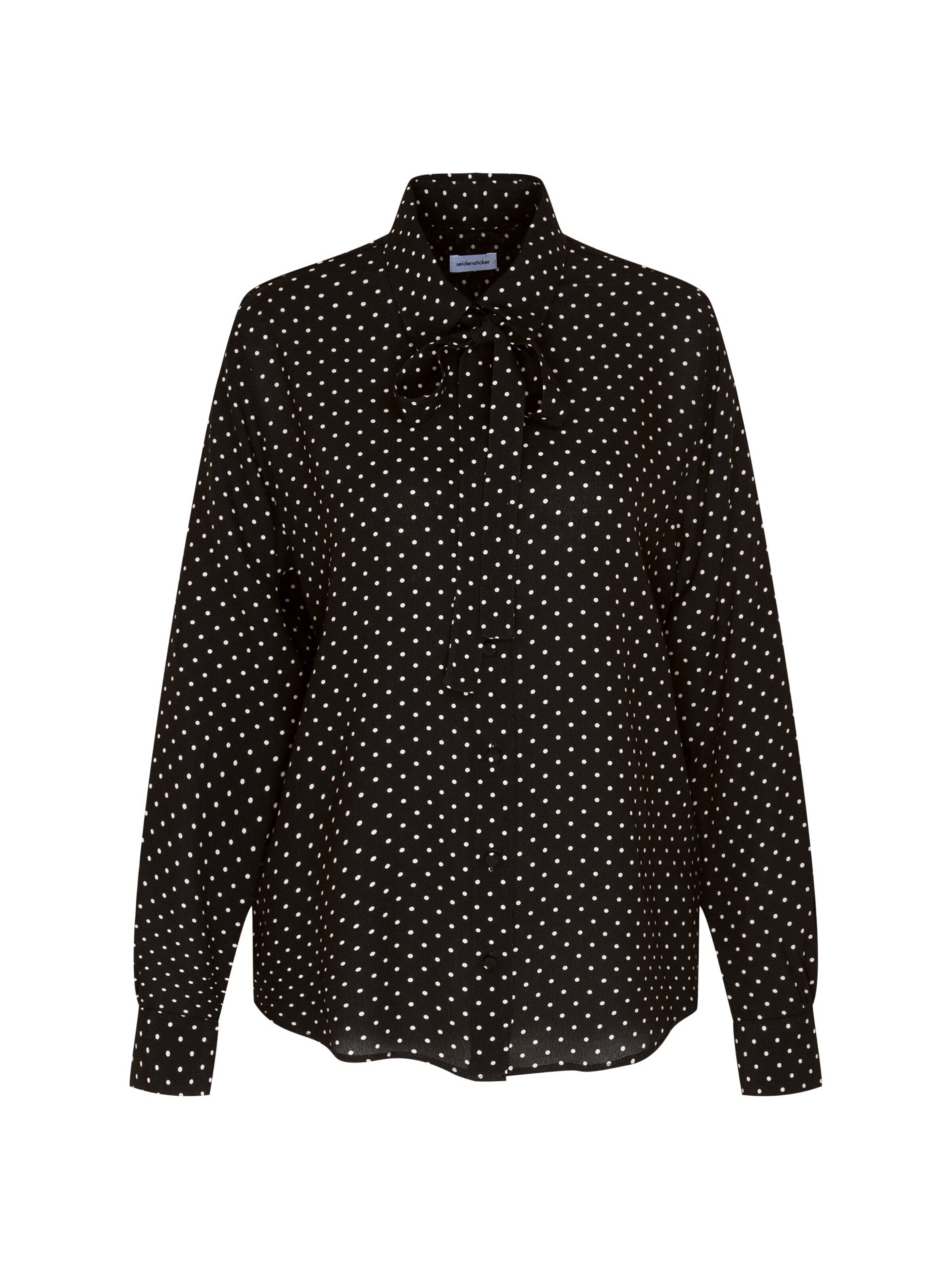 Chemisier 'Schwarze Rose' SEIDENSTICKER en noir : devant