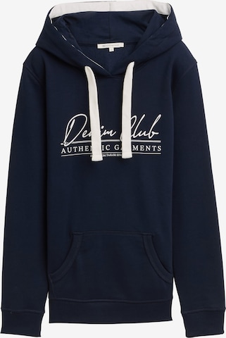 Sweat-shirt TOM TAILOR DENIM en bleu : devant
