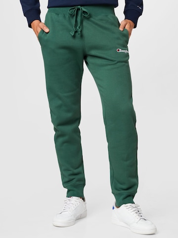 Effilé Pantalon Champion Authentic Athletic Apparel en vert : devant