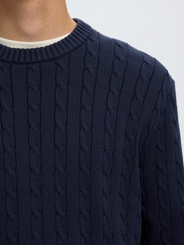 SELECTED - Pullover 'SLMBRAUN' em azul