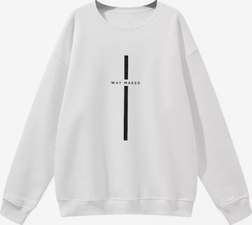 Sweat-shirt GORHEY en blanc : devant