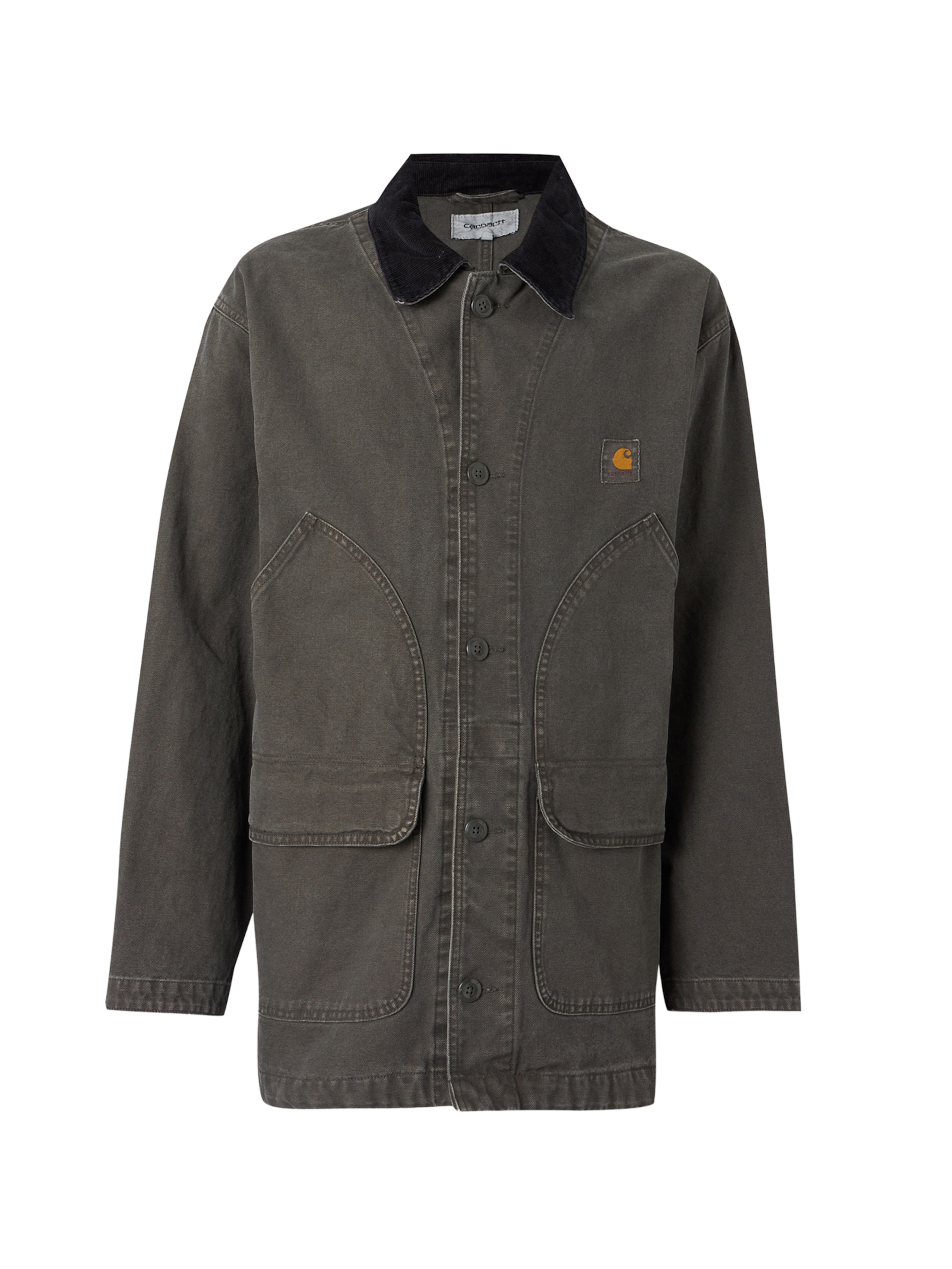 Carhartt WIP Φθινοπωρινό και ανοιξιάτικο μπουφάν 'Prescott' σε πράσινο: μπροστά