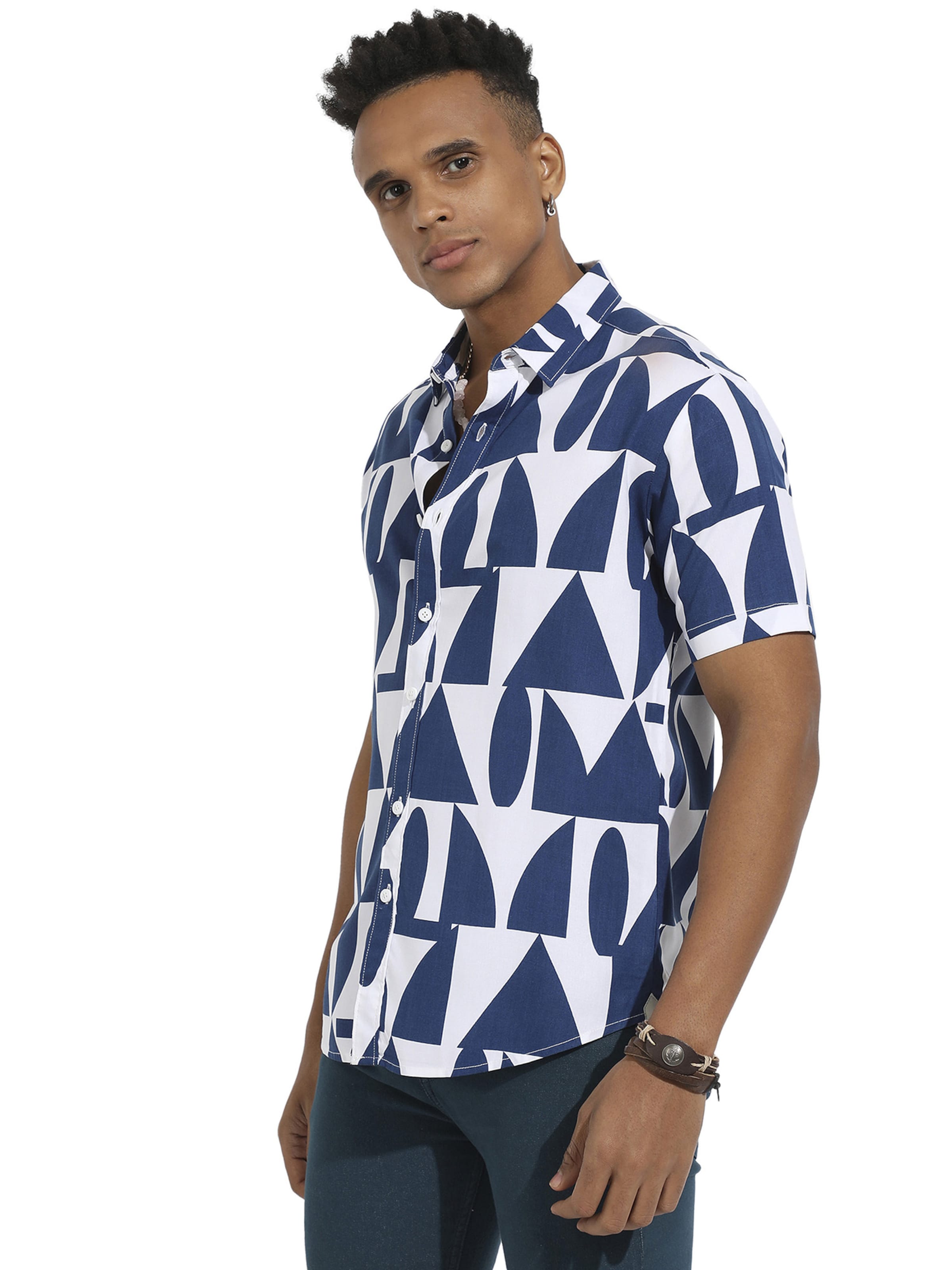 Campus Sutra Regular fit Πουκάμισο 'Nolan' σε μπλε