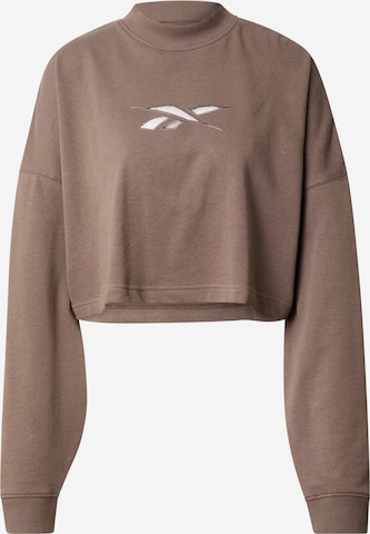 Reebok Sportief sweatshirt in Bruin: voorkant