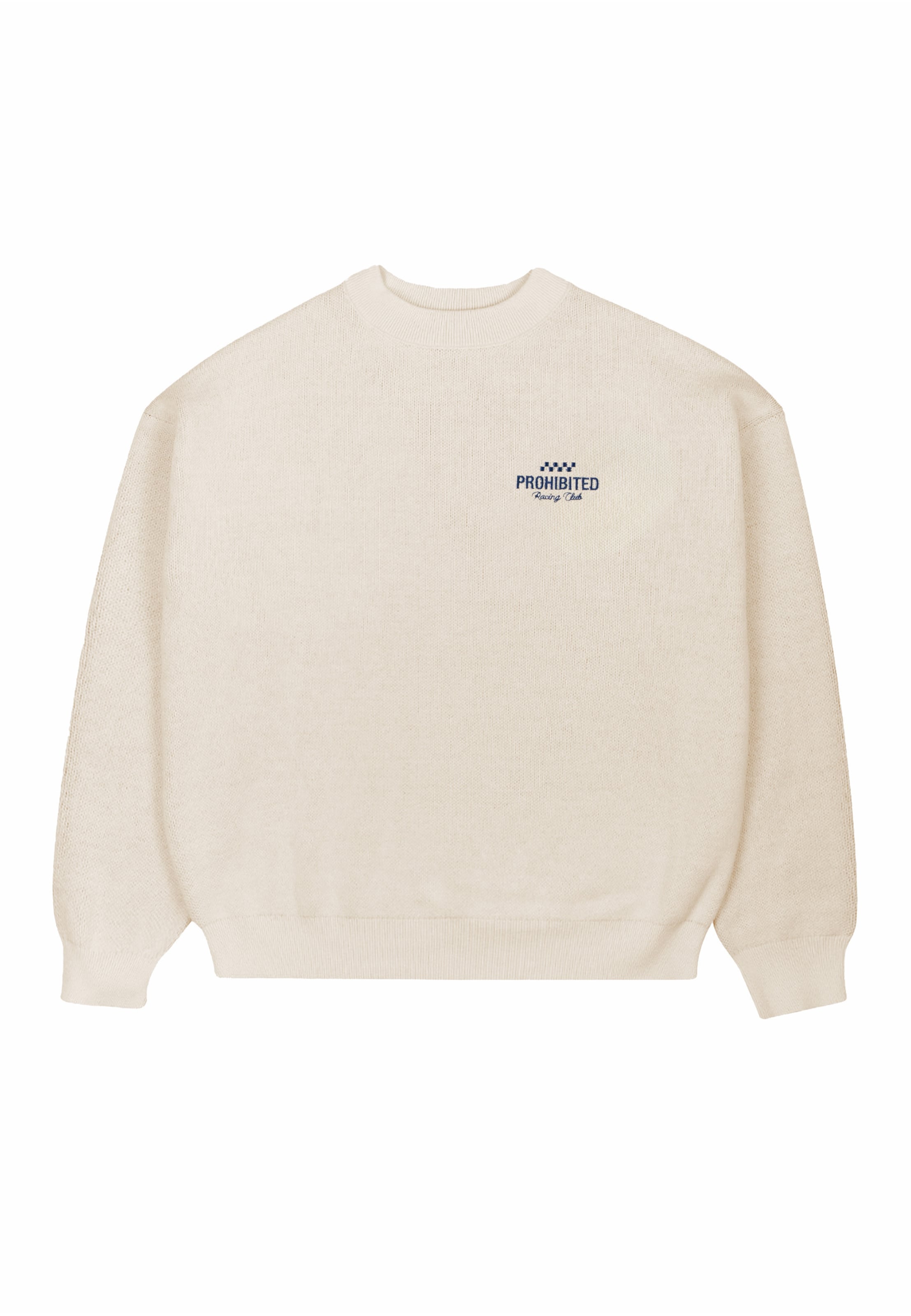 Sweat-shirt 'Vortex' Prohibited en beige : devant