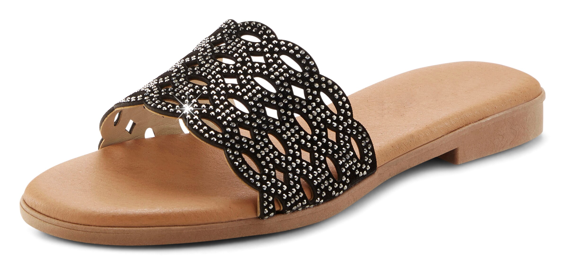 LASCANA Mules in Black: front