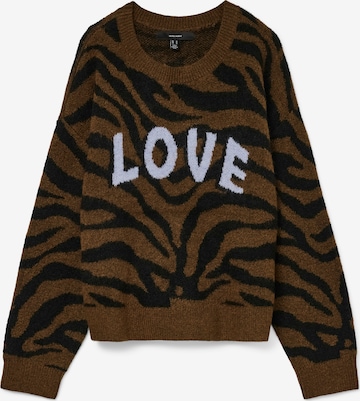 VERO MODA Sweater 'VMNEWKAI' in Brown: front