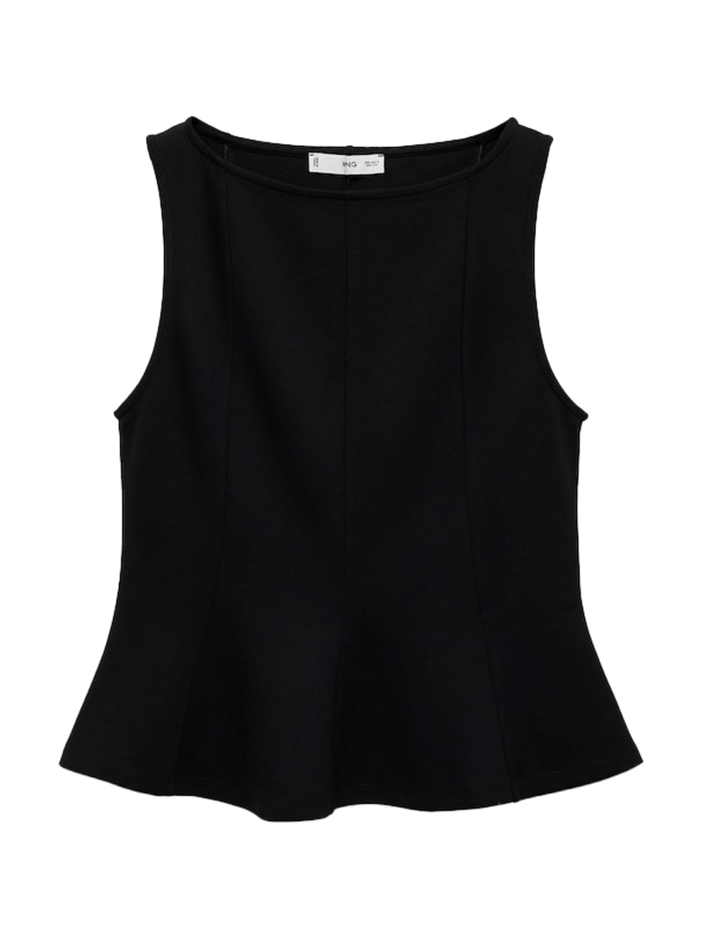 MANGO Top 'COQUI' in Black: front