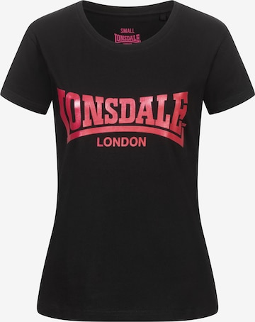 LONSDALE Paita 'Cartmel' värissä musta: etupuoli